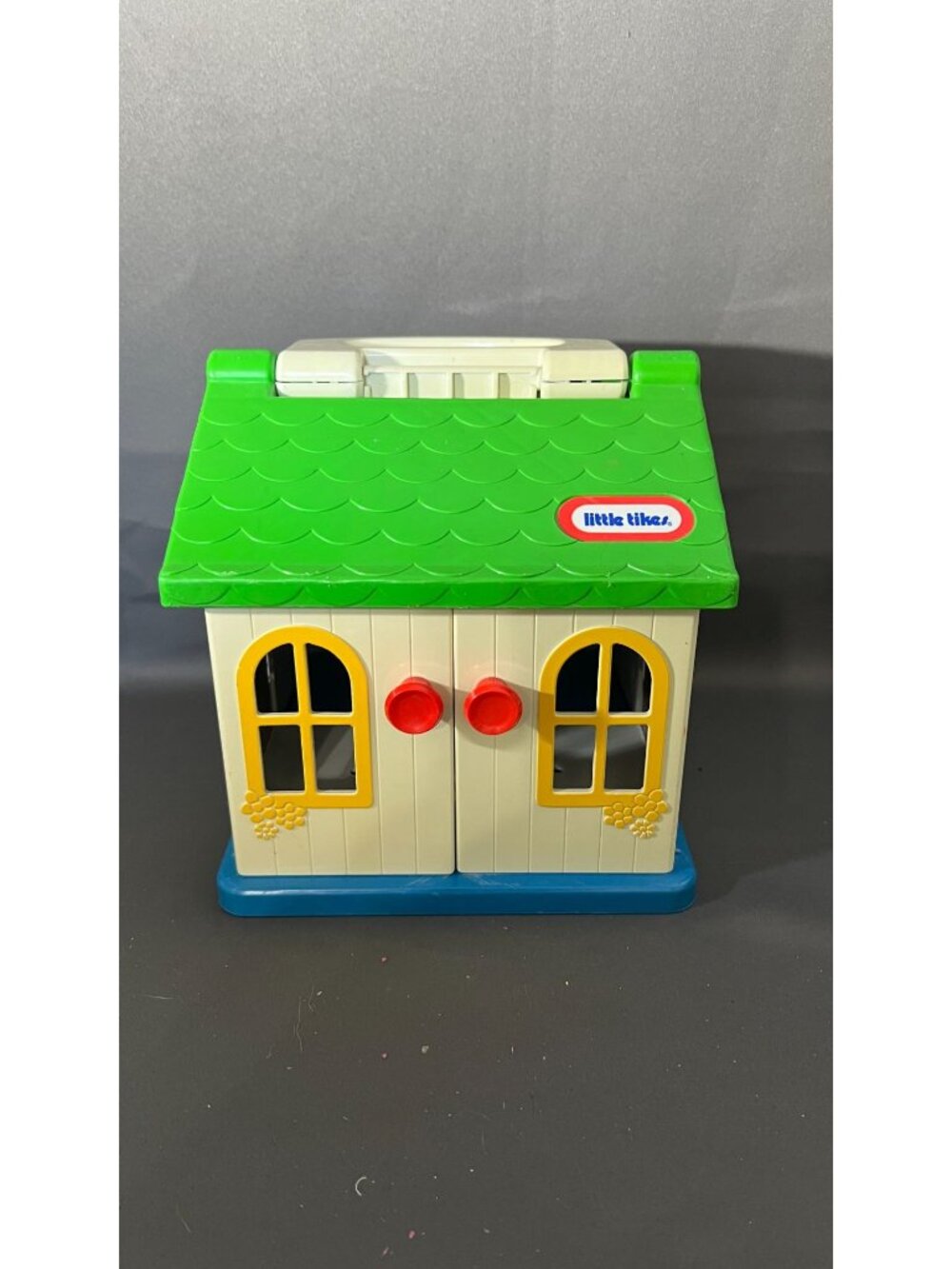 Little Tikes Dollhouse Carry Along Playset Green Roof Vintage - Picture 1 of 10